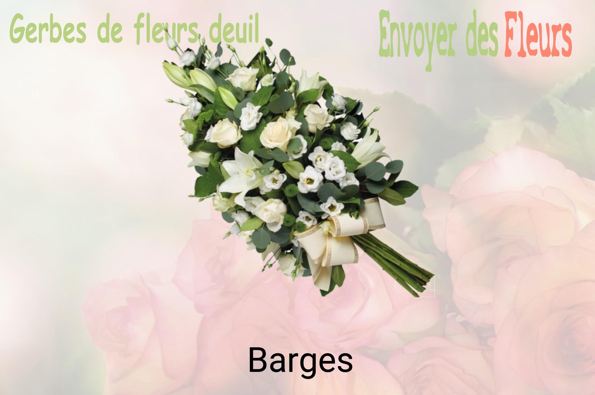 Gerbe de fleurs de deuil livrée à Barges